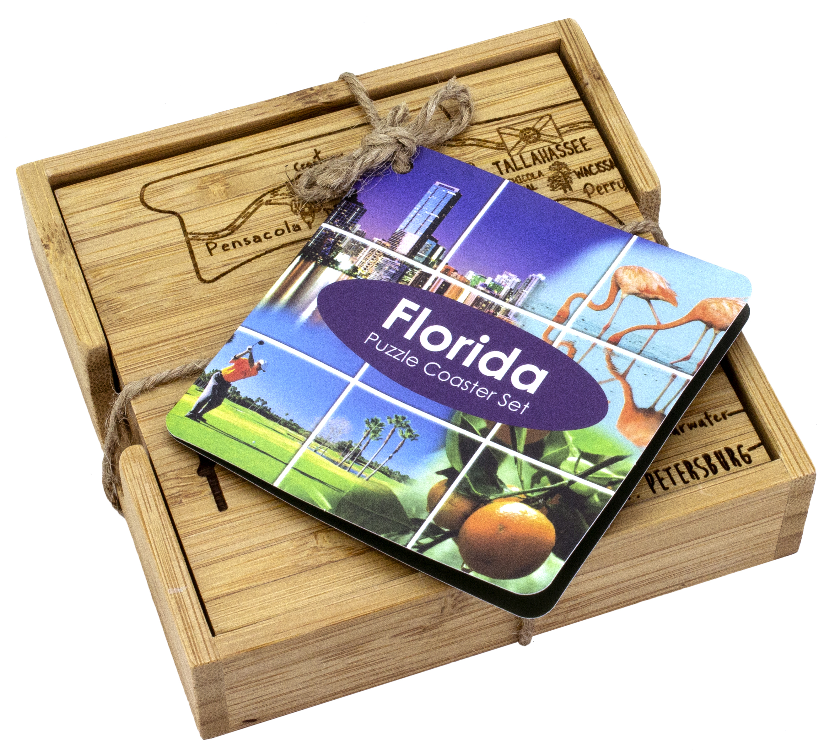 Totally Bamboo Florida Puzzle Coaster - Thumbnail 3