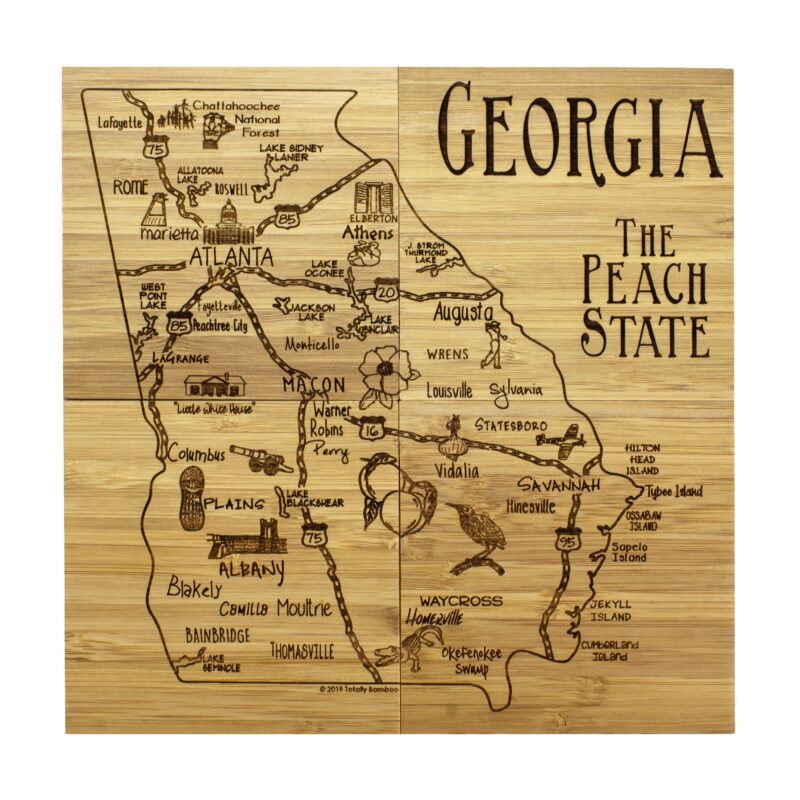 Custom Georgia Puzzle Coaster Set - 3