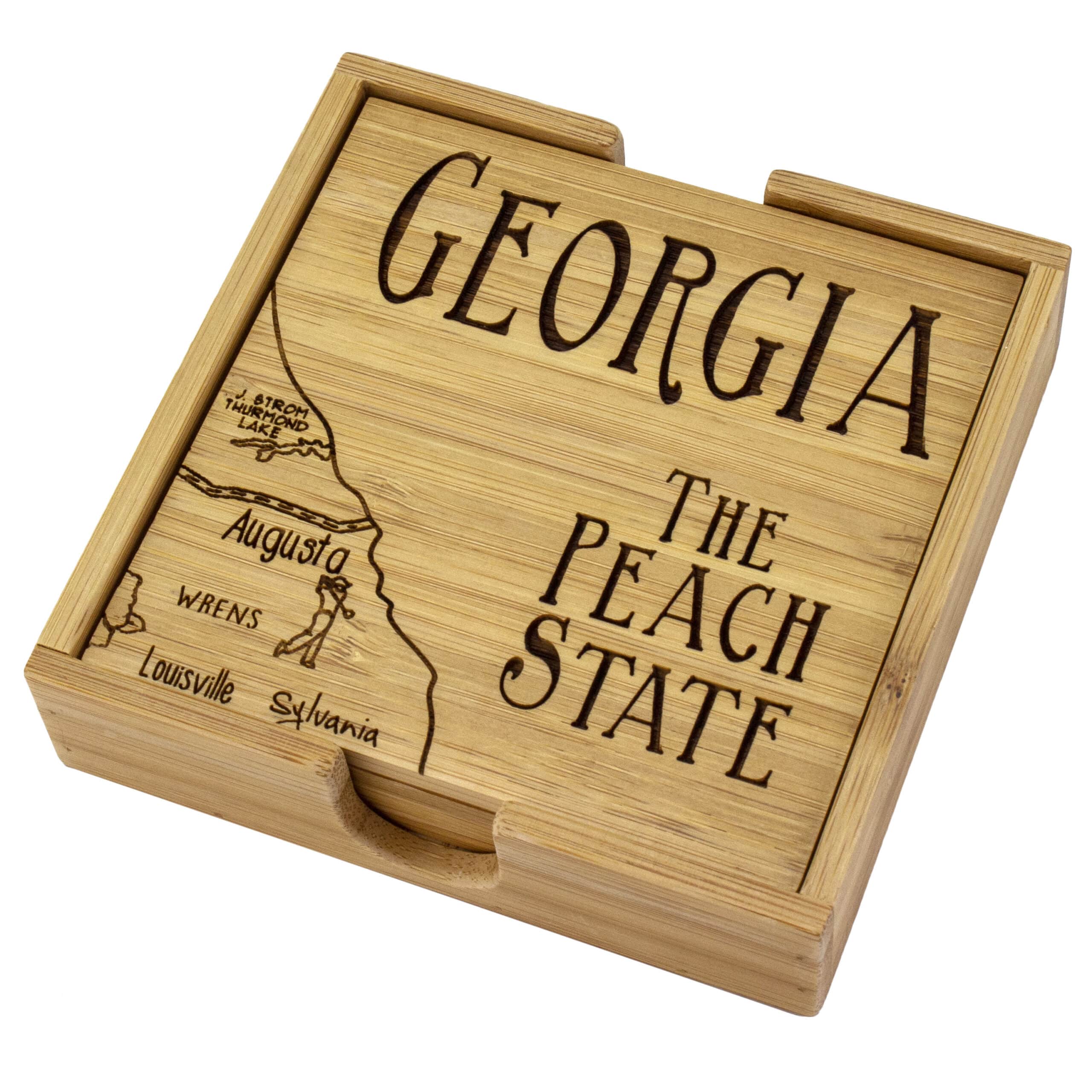 Totally Bamboo Georgia Puzzle Coaster - Thumbnail 2