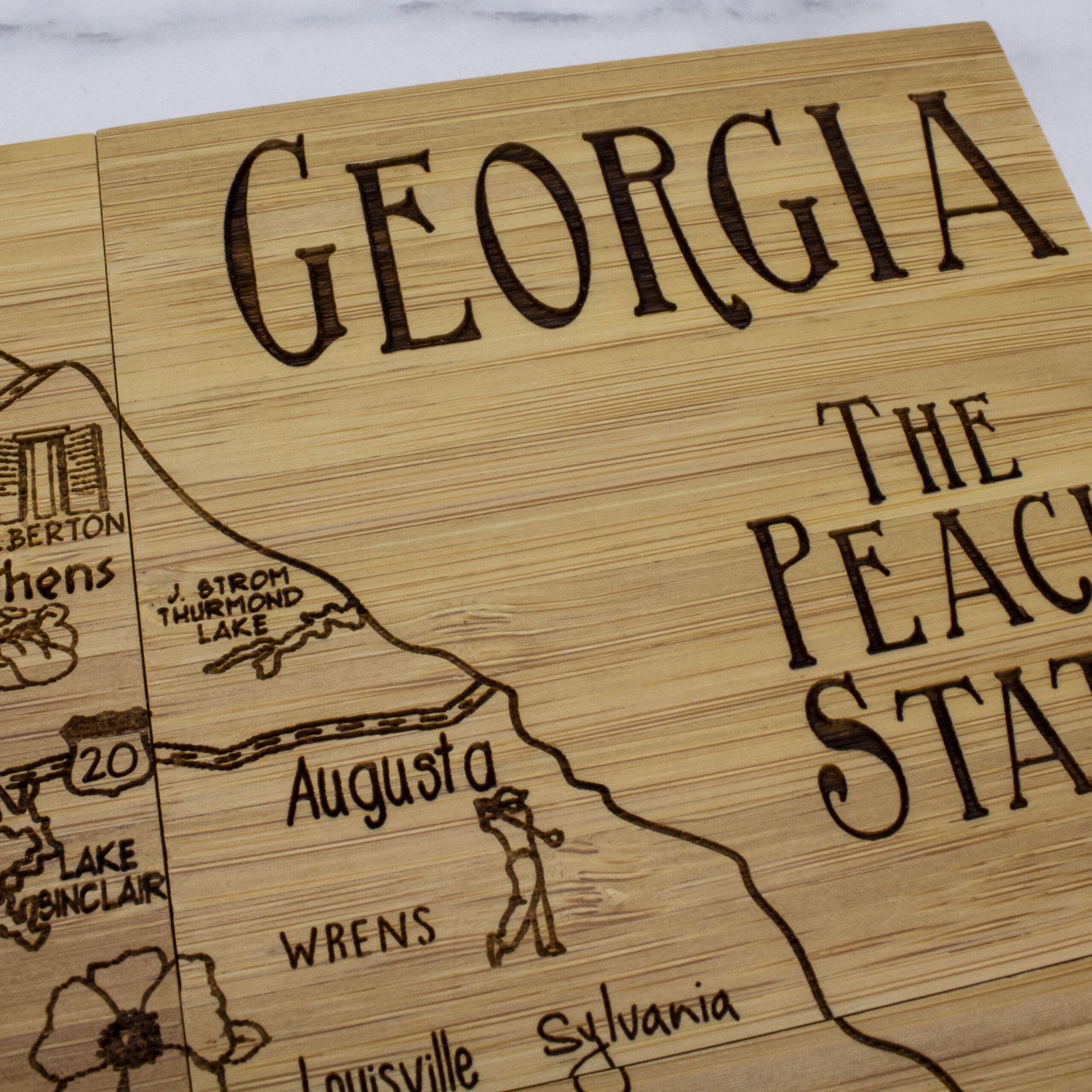 Totally Bamboo Georgia Puzzle Coaster - Thumbnail 5