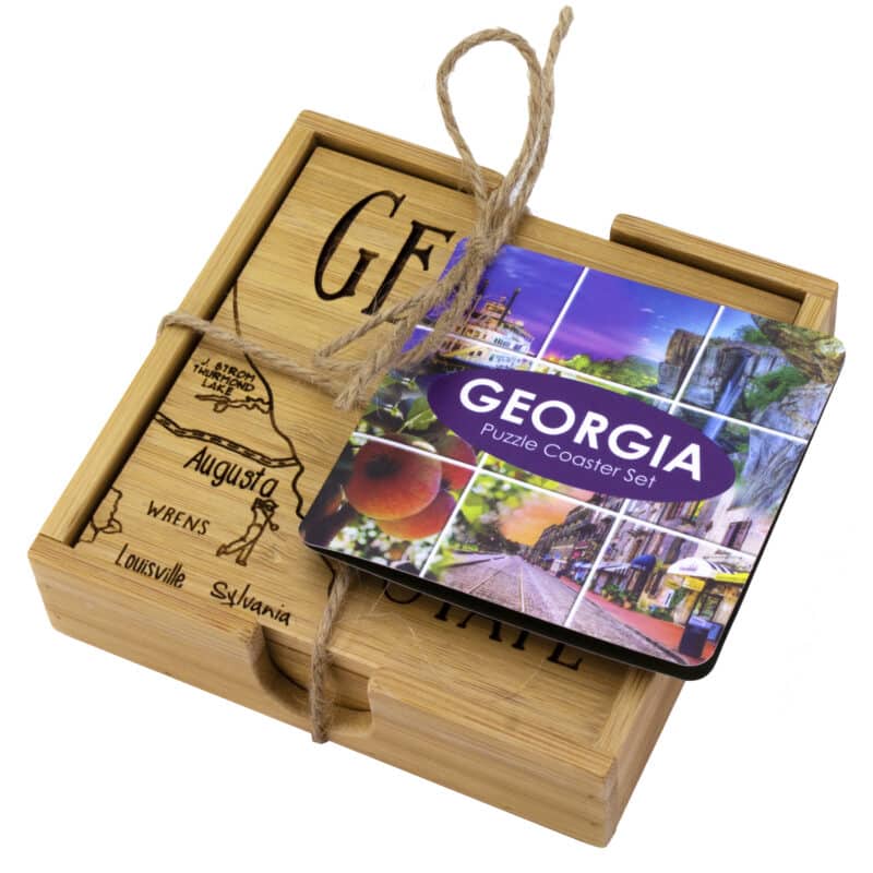 Custom Georgia Puzzle Coaster Set - 7