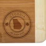 Custom Georgia State Stamp 2-Tone Bar Board - 1