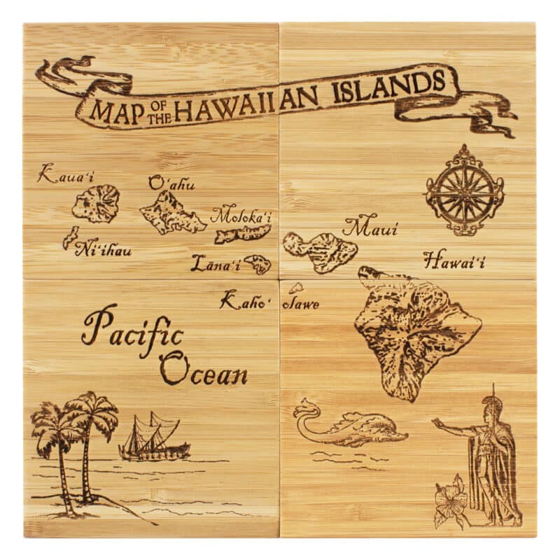 Custom Hawaii Puzzle Coaster Set - 2