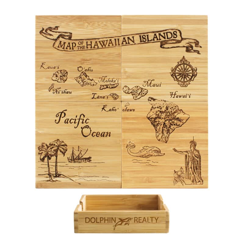 Custom Hawaii Puzzle Coaster Set