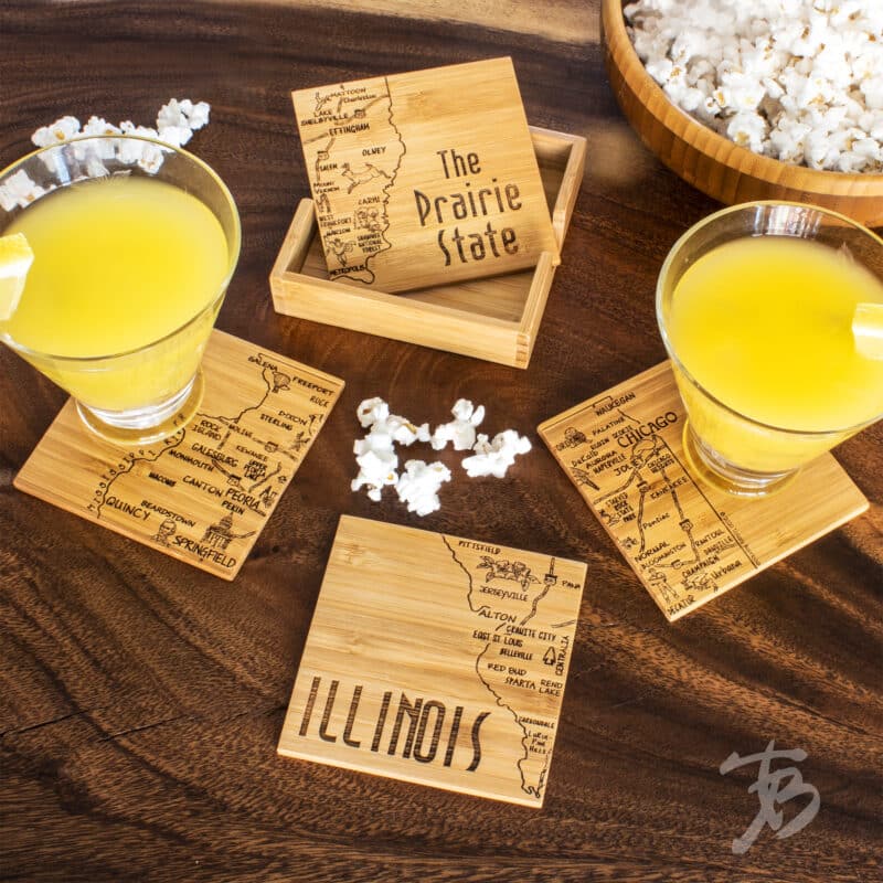 Custom Illinois Puzzle Coaster Set - 1