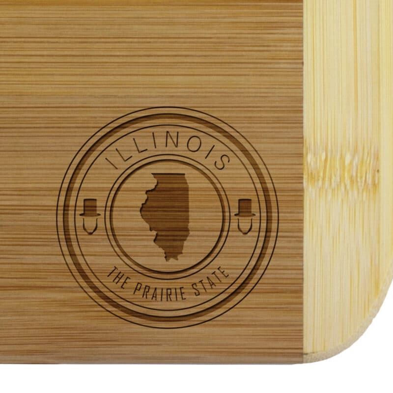 Custom Illinois State Stamp 2-Tone 11" Cutting Board - 1