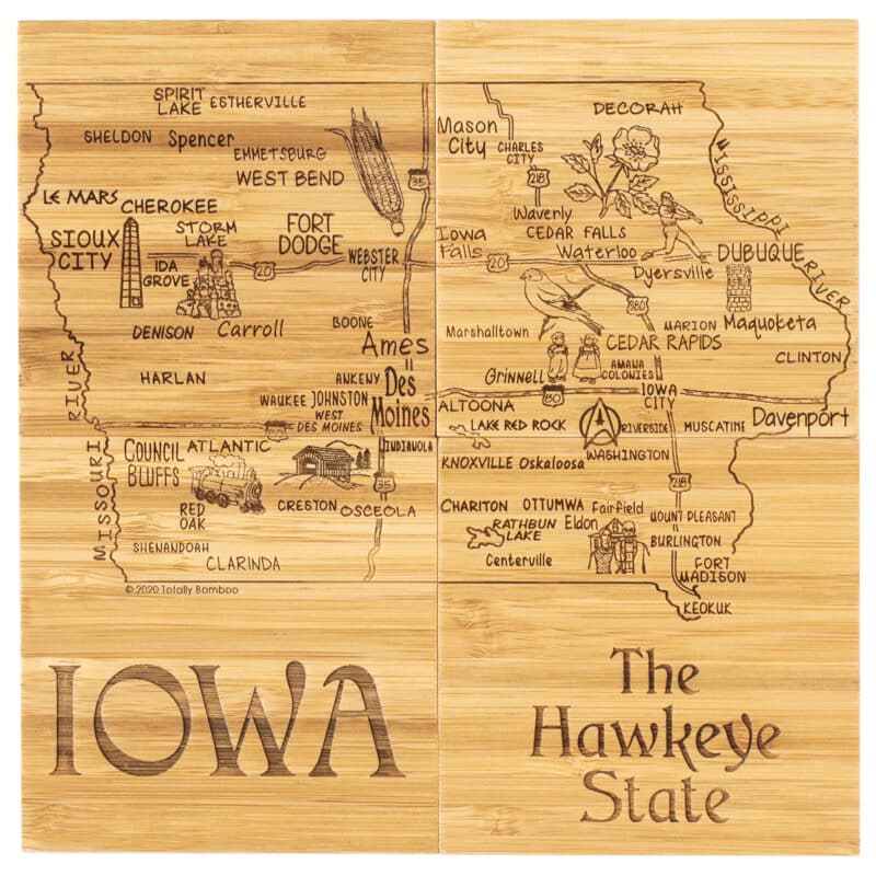 Custom Iowa Puzzle Coaster Set - 2