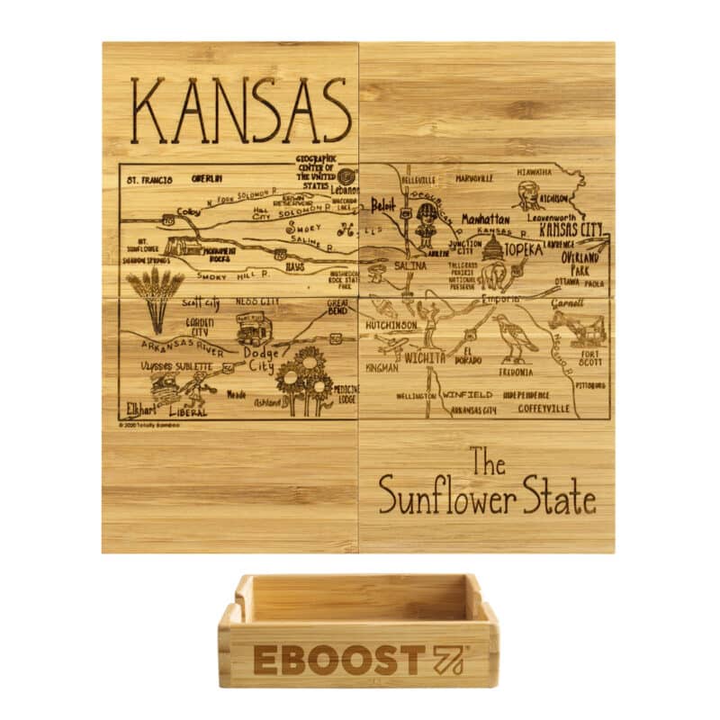 Custom Kansas Puzzle Coaster Set