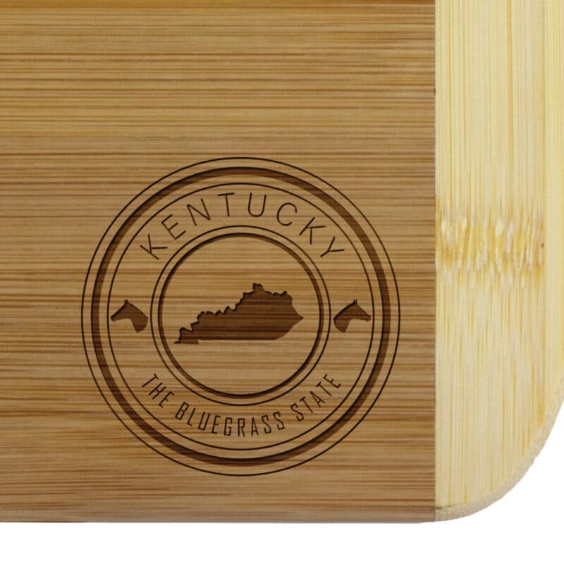 Custom Kentucky State Stamp 2-Tone 11" Cutting Board - 1