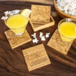 Custom Louisiana Puzzle Coaster Set - 1