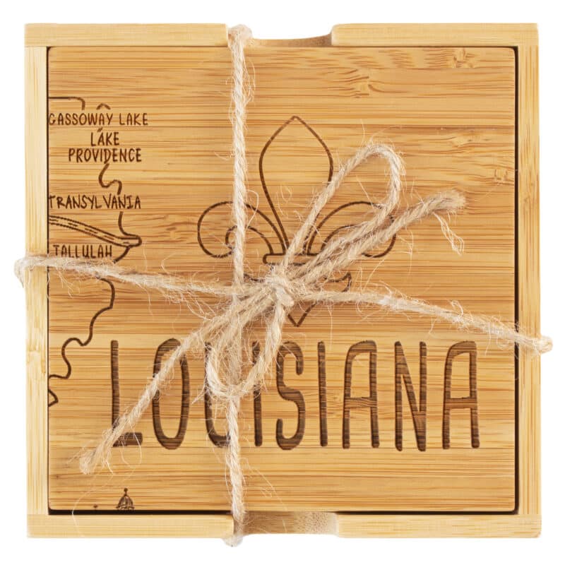 Custom Louisiana Puzzle Coaster Set - 2