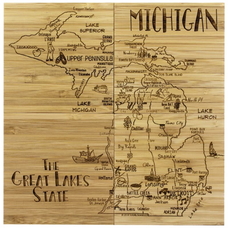 Custom Michigan Puzzle Coaster Set - 1