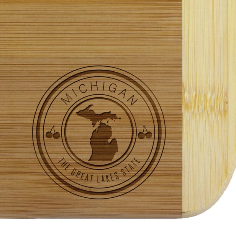 Custom Michigan State Stamp 2-Tone 11" Cutting Board - 1