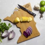 Custom Minnesota State Shaped Cutting & Serving Board w/Artwork by Summer Stokes