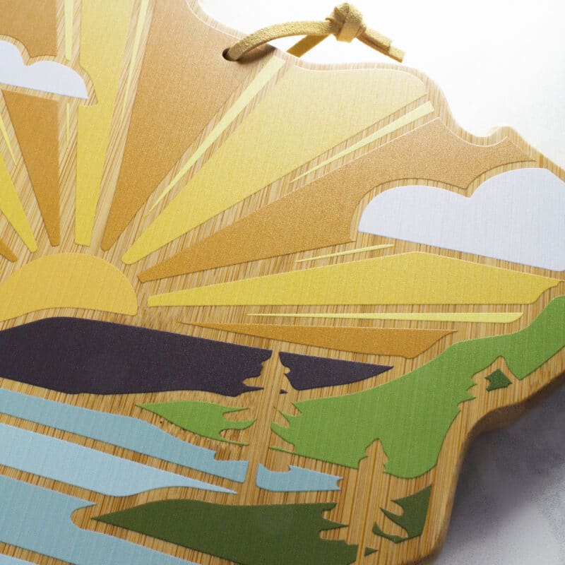 Custom Minnesota State Shaped Cutting & Serving Board w/Artwork by Summer Stokes - 3
