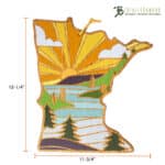 Custom Minnesota State Shaped Cutting & Serving Board w/Artwork by Summer Stokes - 5