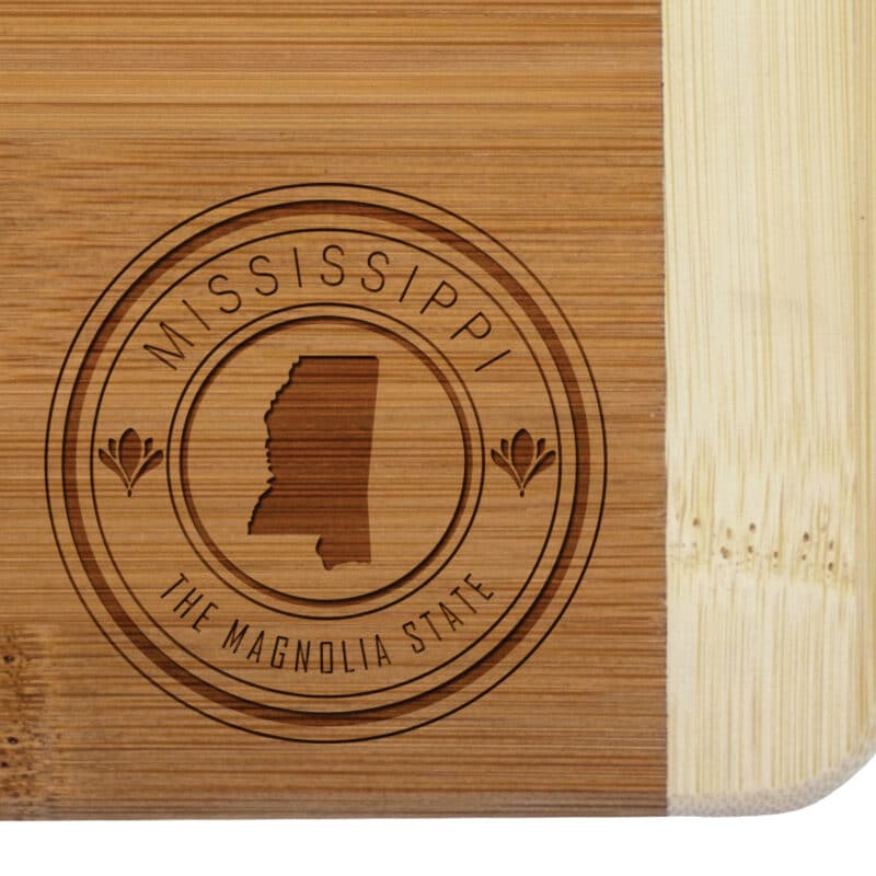 Custom Mississippi State Stamp 2-Tone Bar Board - 1