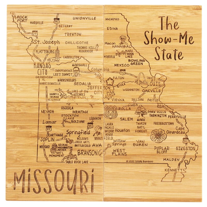 Custom Missouri Puzzle Coaster Set - 2