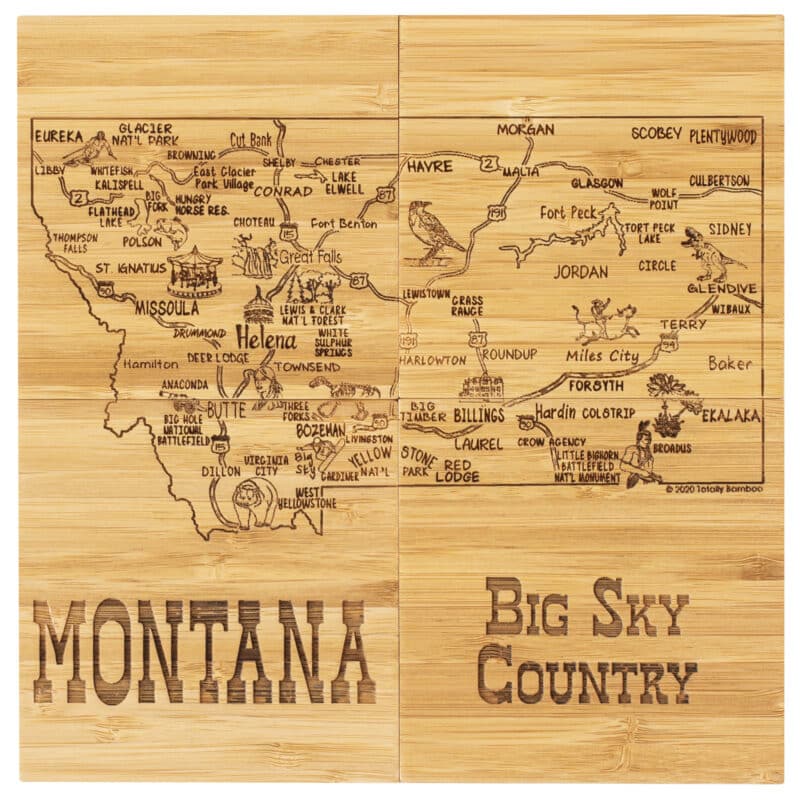 Custom Montana Puzzle Coaster Set - 2