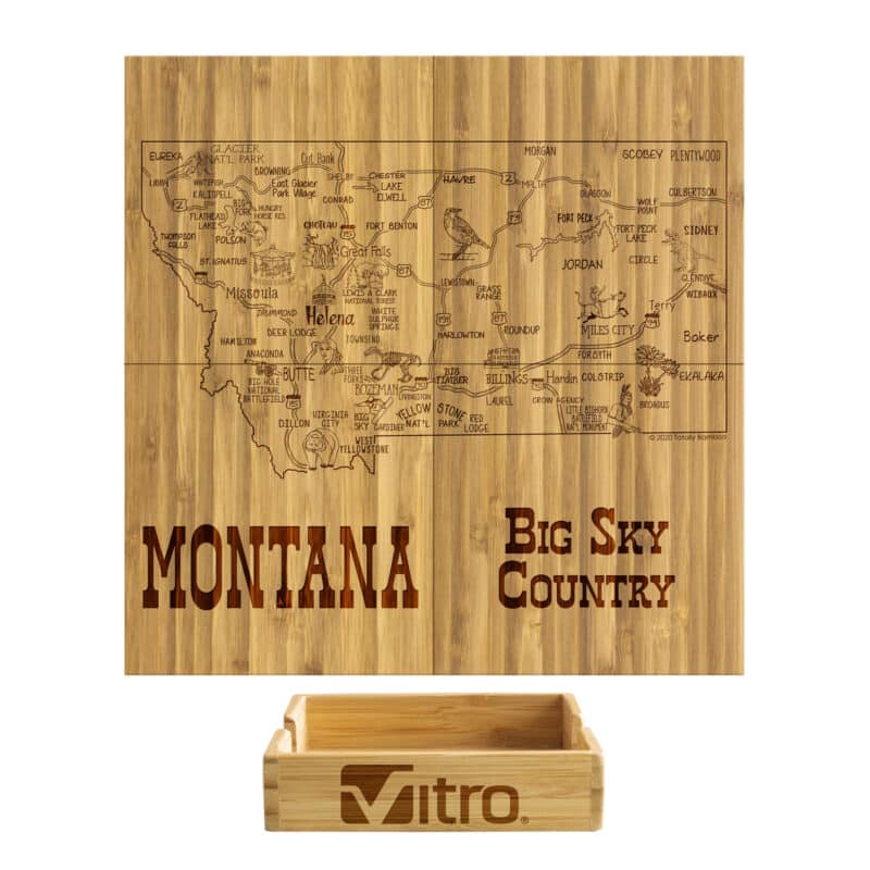 Custom Montana Puzzle Coaster Set