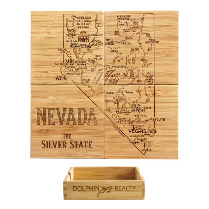 Custom Nevada Puzzle Coaster Set