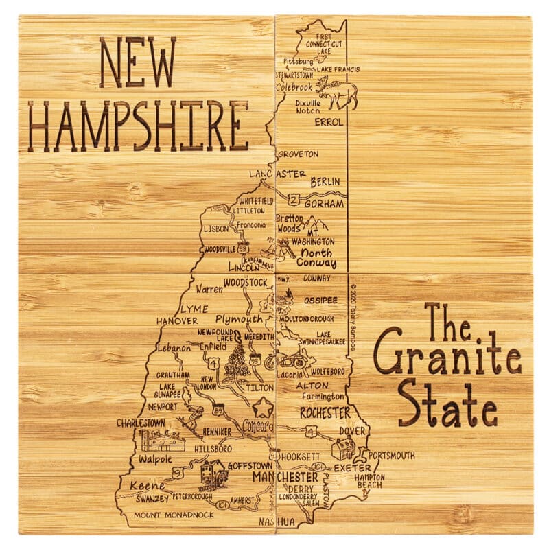 Custom New Hampshire Puzzle Coaster Set - 2