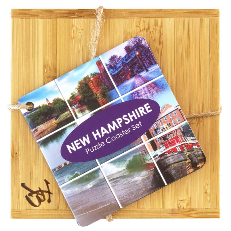 Custom New Hampshire Puzzle Coaster Set - 5