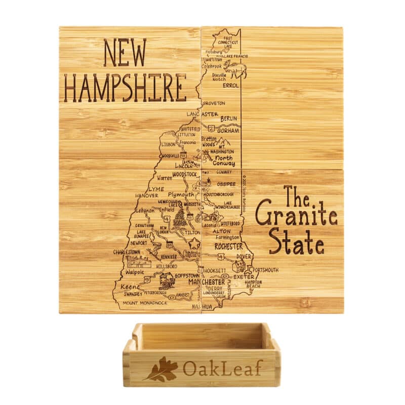 Custom New Hampshire Puzzle Coaster Set