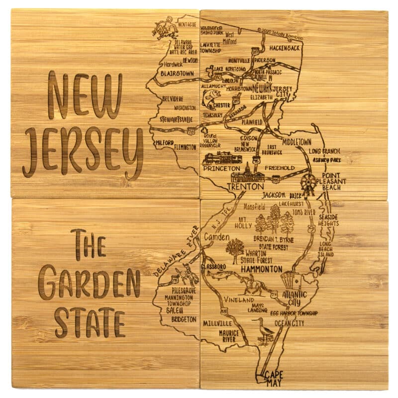 Custom New Jersey Puzzle Coaster Set - 2