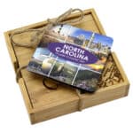 Custom North Carolina Puzzle Coaster Set - 4