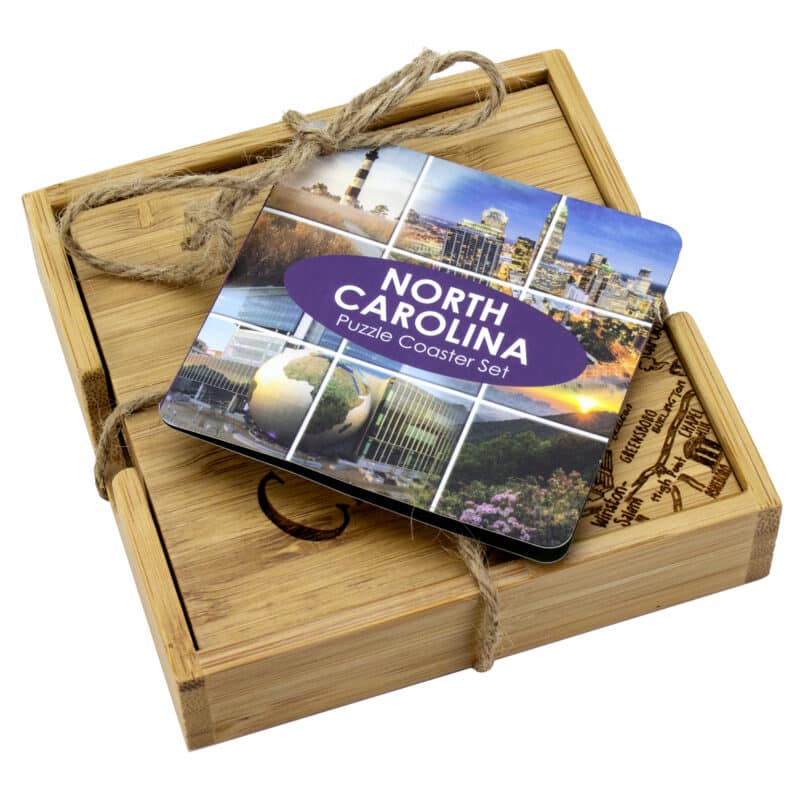 Custom North Carolina Puzzle Coaster Set - 4