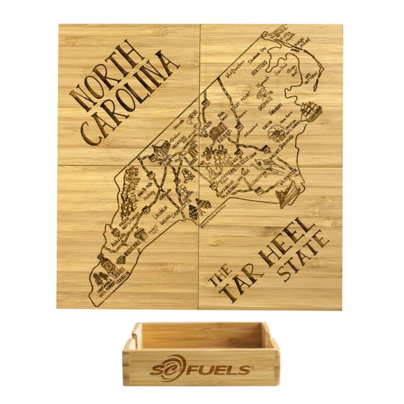 Custom North Carolina Puzzle Coaster Set