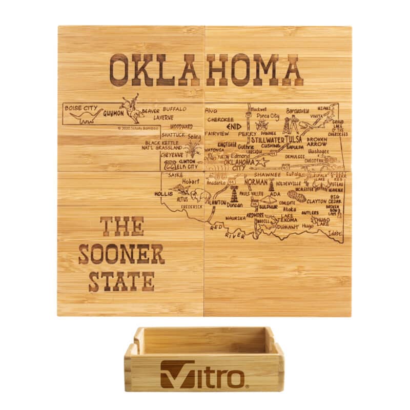 Custom Oklahoma Puzzle Coaster Set