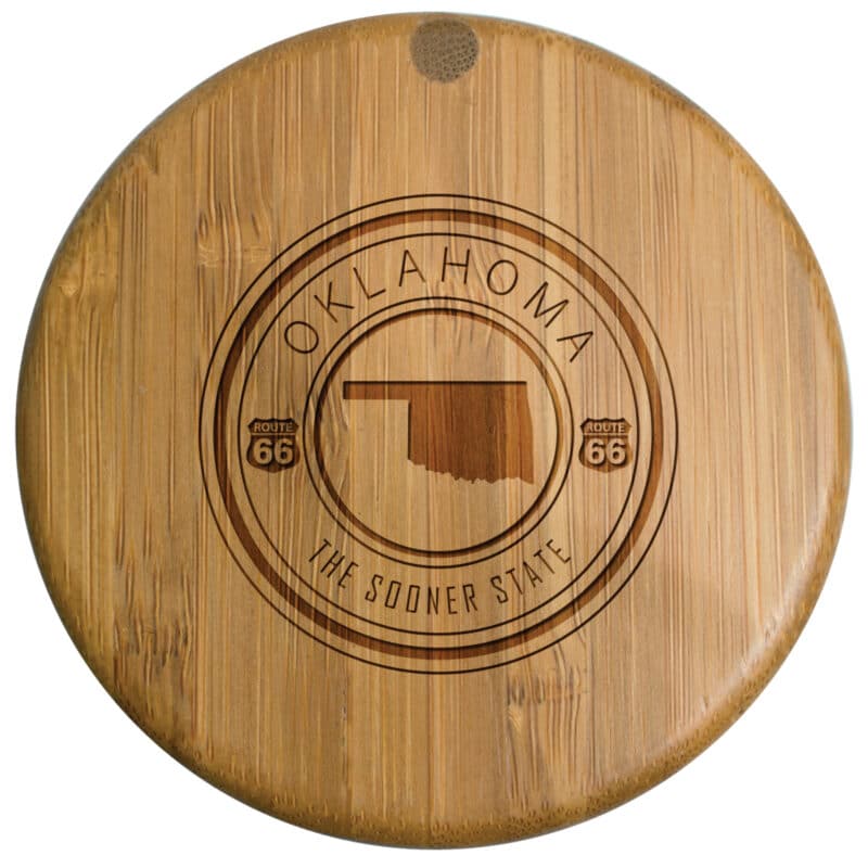 Custom Oklahoma State Stamp Salt Box - 1