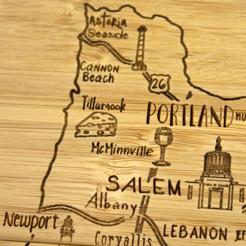 Custom Oregon Puzzle Coaster Set - 4