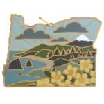 Custom Oregon State Shaped Cutting & Serving Board w/Artwork by Summer Stokes