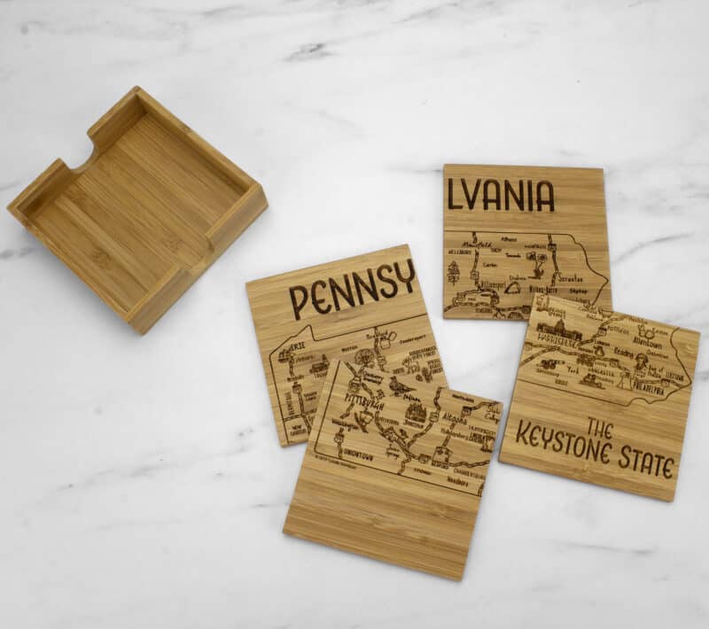 Custom Pennsylvania Puzzle Coaster Set - 1