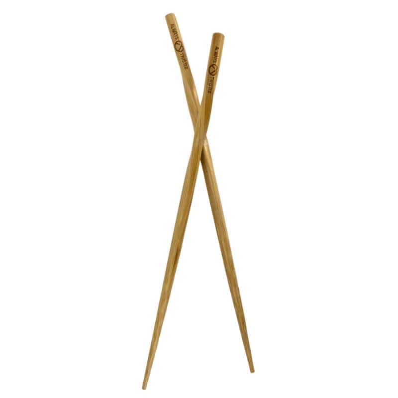 Custom Reusable Bamboo Twist Chopsticks (Pair)