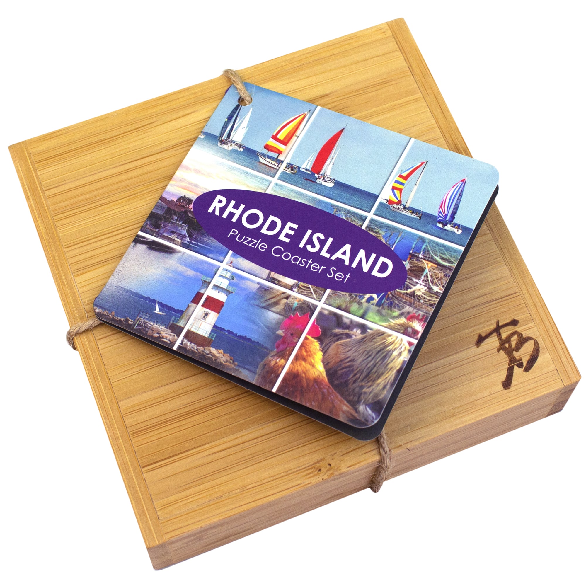 Totally Bamboo Rhode Island Puzzle Coaster - Thumbnail 5