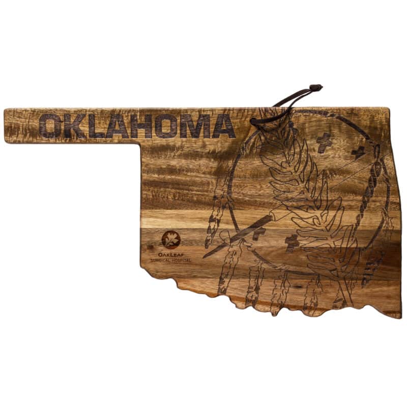 Rock & Branch Origins Series Oklahoma State Shaped Cutting & Serving Board