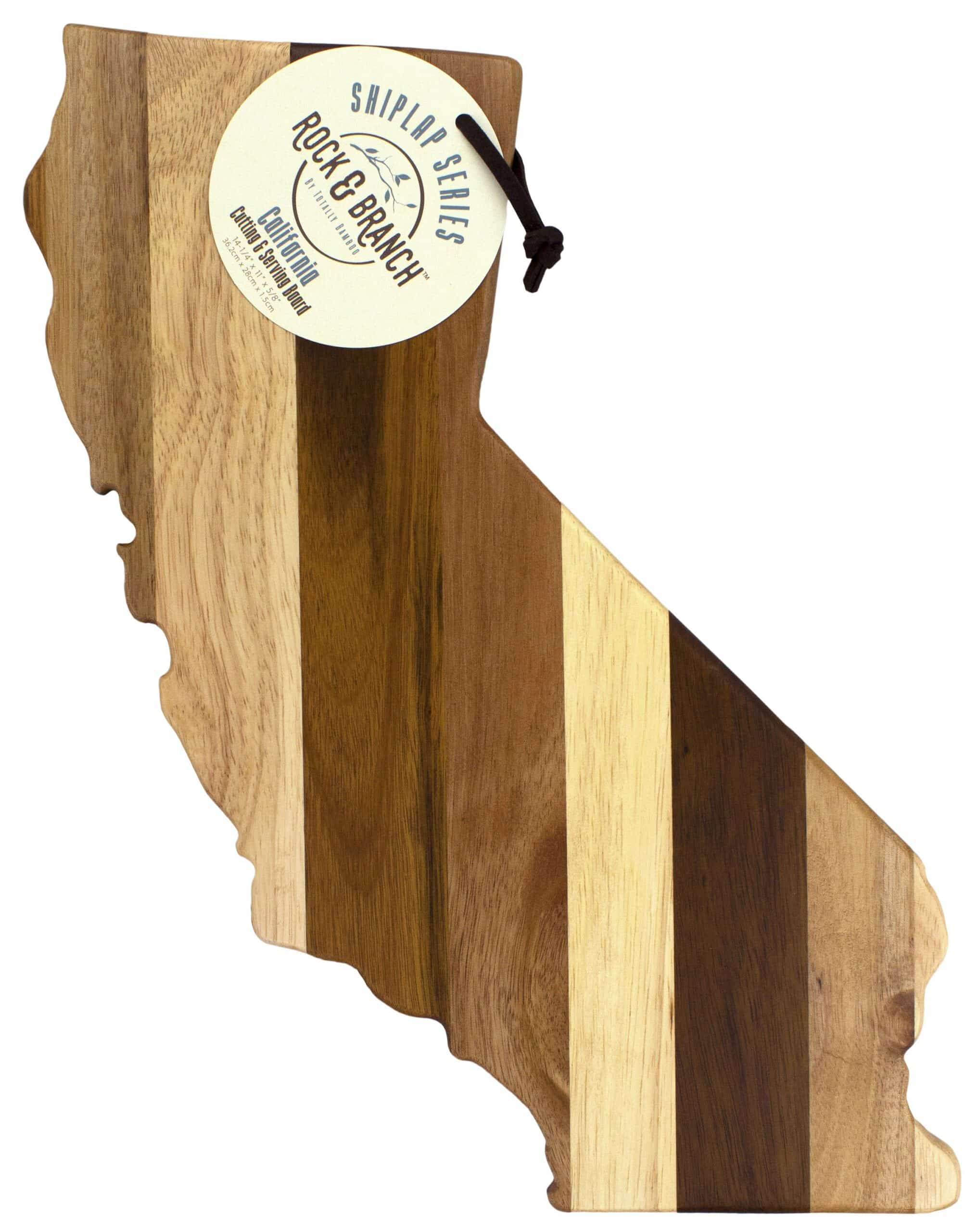 Rock & Branch Shiplap Series California State Shaped Wood Serving & Cutting Board - Thumbnail 4