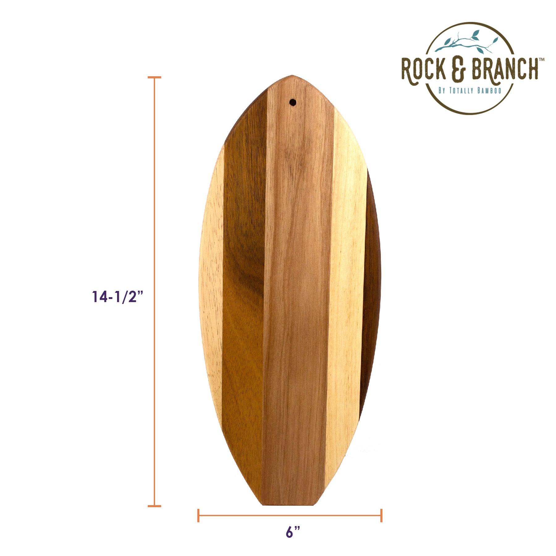 Rock & Branch Shiplap Series Lil’ Surfer Cutting & Serving Board - Thumbnail 3