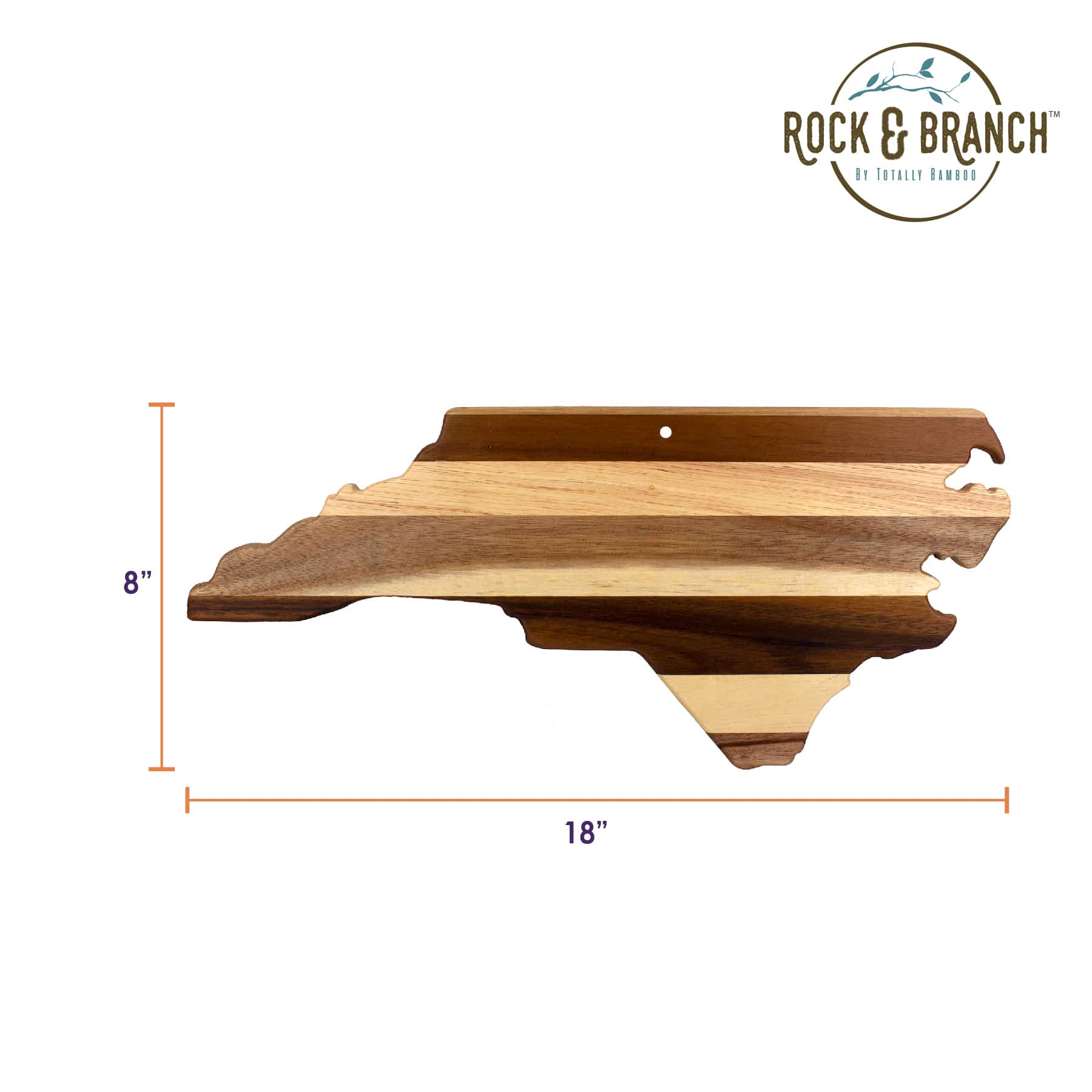 Rock & Branch Shiplap Series North Carolina State Shaped Wood Serving & Cutting Board - Thumbnail 4