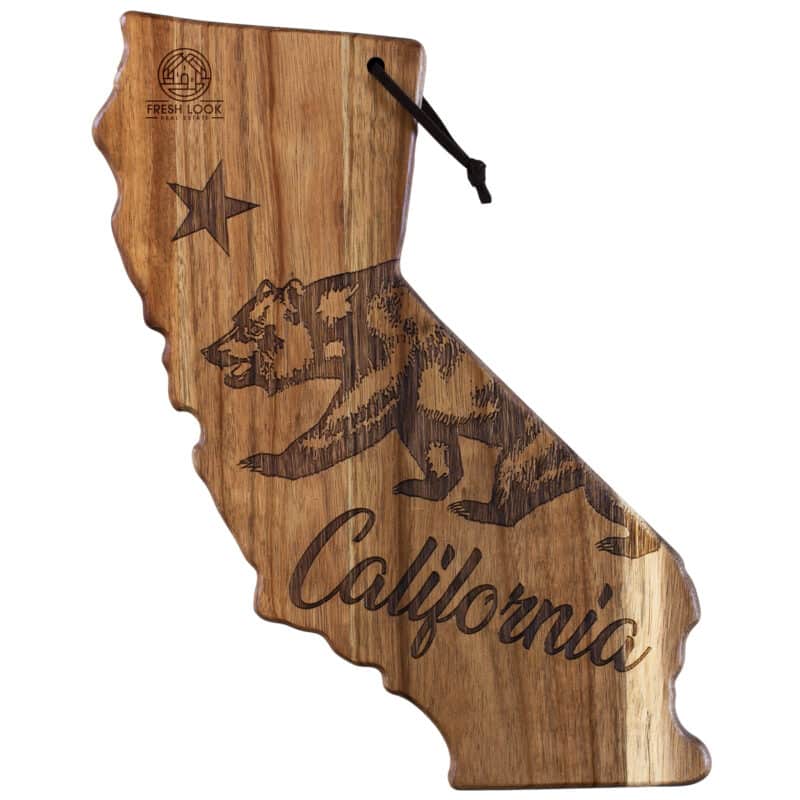 Custom Rock & Branch® Origins Series California State Shaped Cutting & Serving Board