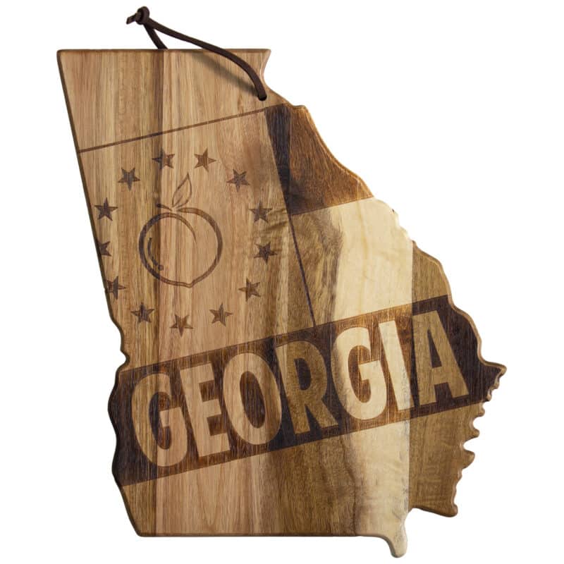 Custom Rock & Branch® Origins Series Georgia State Shaped Wood Serving & Cutting Board