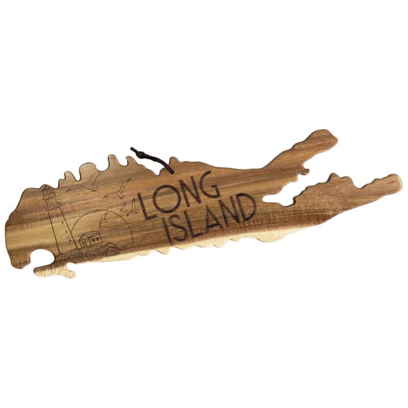 Custom Rock & Branch® Origins Series Long Island State Shaped Wood Serving & Cutting Board