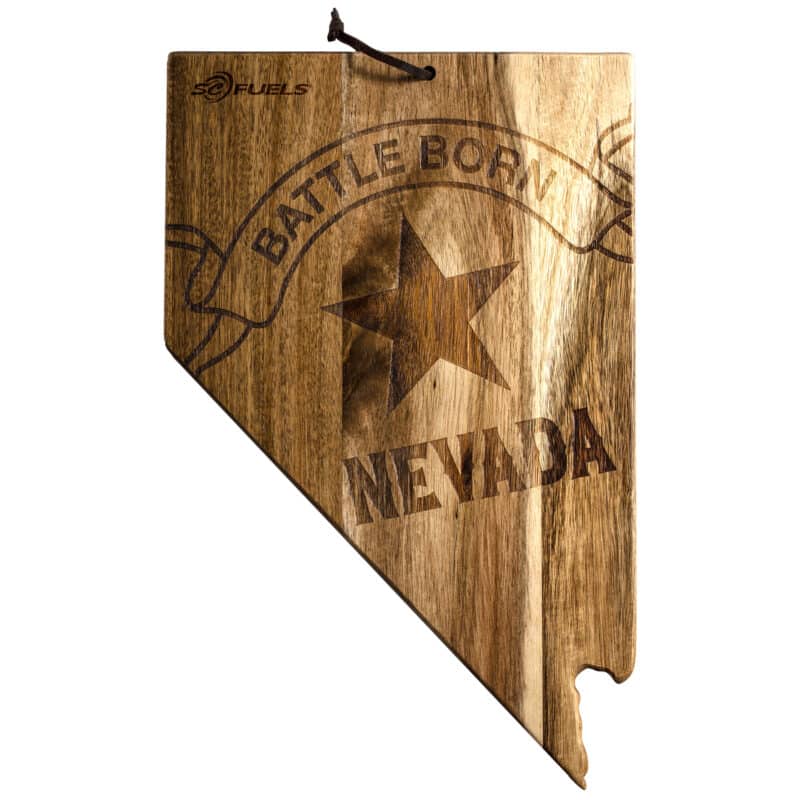 Custom Rock & Branch® Origins Series Nevada State Shaped Cutting & Serving Board