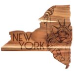 Custom Rock & Branch® Origins Series New York State Shaped Wood Serving & Cutting Board