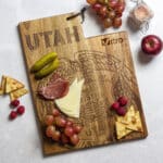 Custom Rock & Branch® Origins Series Utah State Shaped Cutting & Serving Board - 1