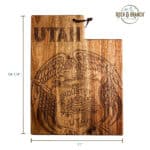 Custom Rock & Branch® Origins Series Utah State Shaped Cutting & Serving Board - 4